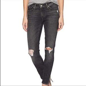 Levi's 711 Skinny Distressed Jeans Size 24 Bandit Black